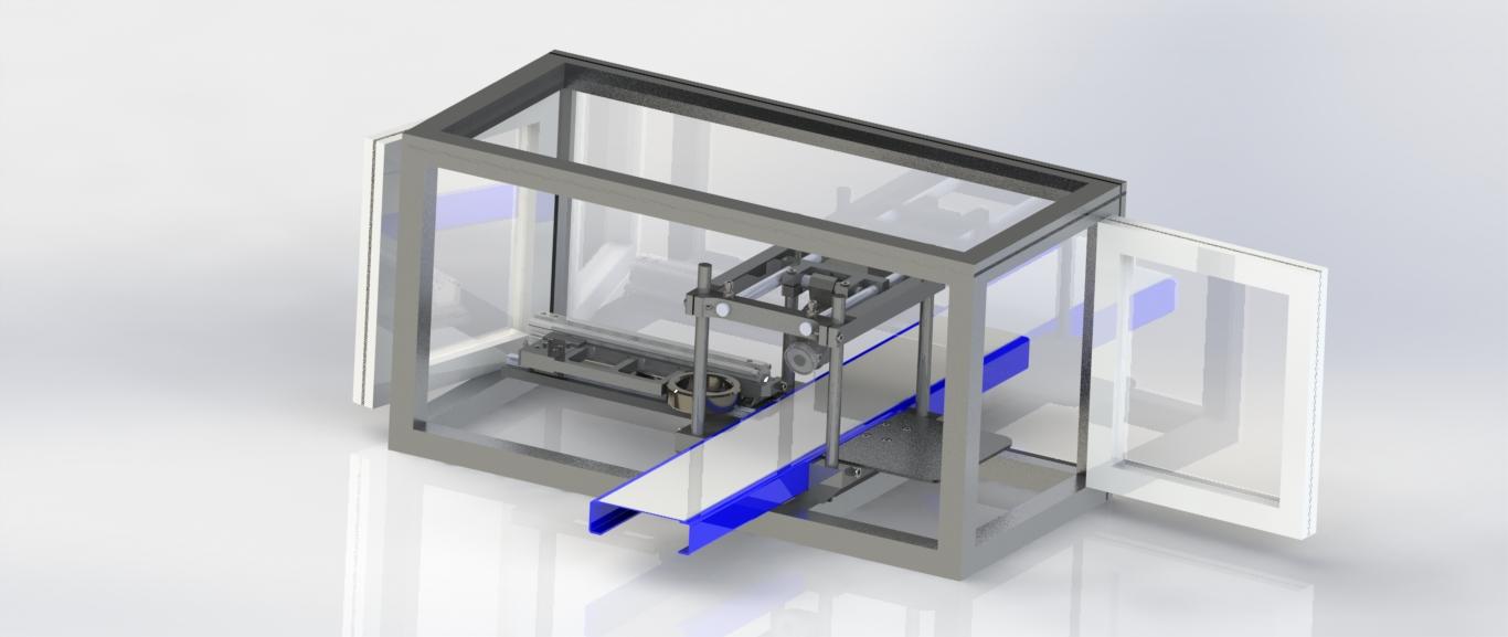 Máquina de detección de piezas por visión artificial