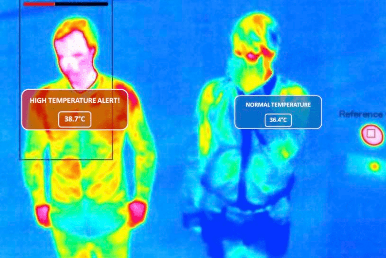 Medición de temperatura corporal con cámara Mobotix